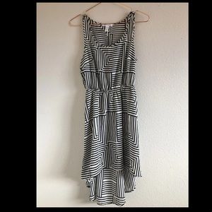 High Low Geometric Patterned Dress